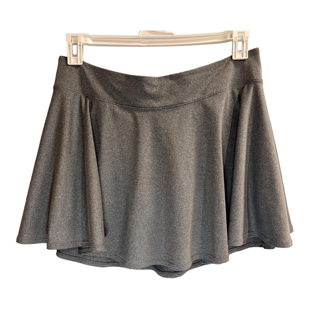 Nike Skort Womens L Gray Jersey Knit Tennis Skirt Dri Fit Preppy Athletic Golf